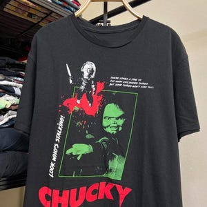 Retro Chucky Horror Movie Characters Halloween Shirt, Horror Move Vintage 90s Tee, Chucky Shirt, Horror Character Tee