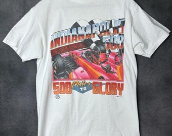 Vintage 90s Indianapolis 500 Indy Racing T-Shirt, Indianapolis 500 T-shirt, IndyCar Fan Racing Tee, Nascar Racing Shirt