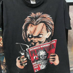 Retro Chucky Horror Movie Characters Halloween Shirt, Horror Move Vintage 90s Tee, Chucky Shirt, Horror Character Tee