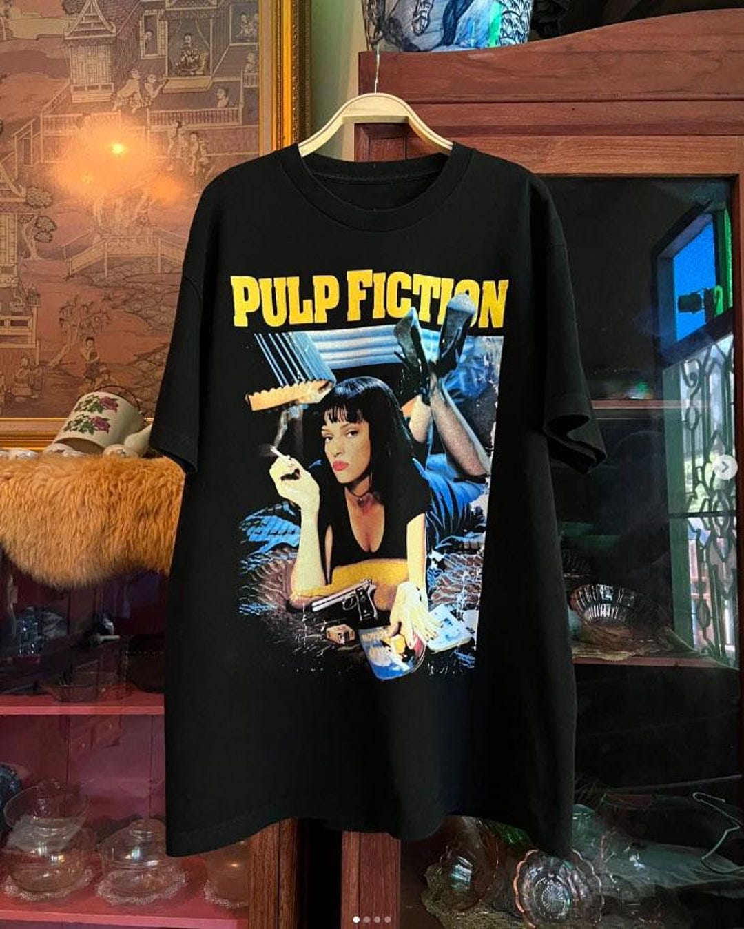 Pulp Fiction T Shirt, Vintage Tarantino Movie Graphic Tee, Retro
