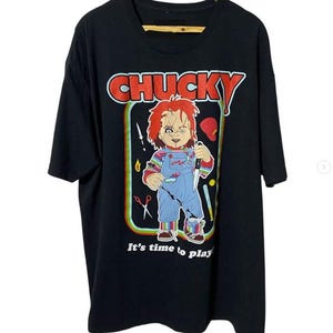 Retro Chucky Horror Movie Characters Halloween Shirt, Horror Move Vintage 90s Tee, Chucky Shirt, Horror Character Tee