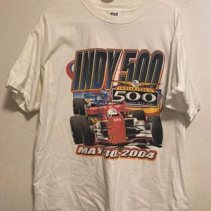 Vintage 2004 Indianapolis Indy 500 Racing T Shirt, Indianapolis 500 T-shirt, IndyCar Fan Racing Tee, Nascar Racing Shirt