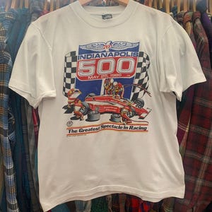Vintage 1986 Indianapolis Motorsport Indy Racing T Shirt, Indianapolis 500 T-shirt, IndyCar Fan Racing Tee, Nascar Racing Shirt