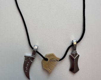Khanda, Kirpan & Kanga Necklace