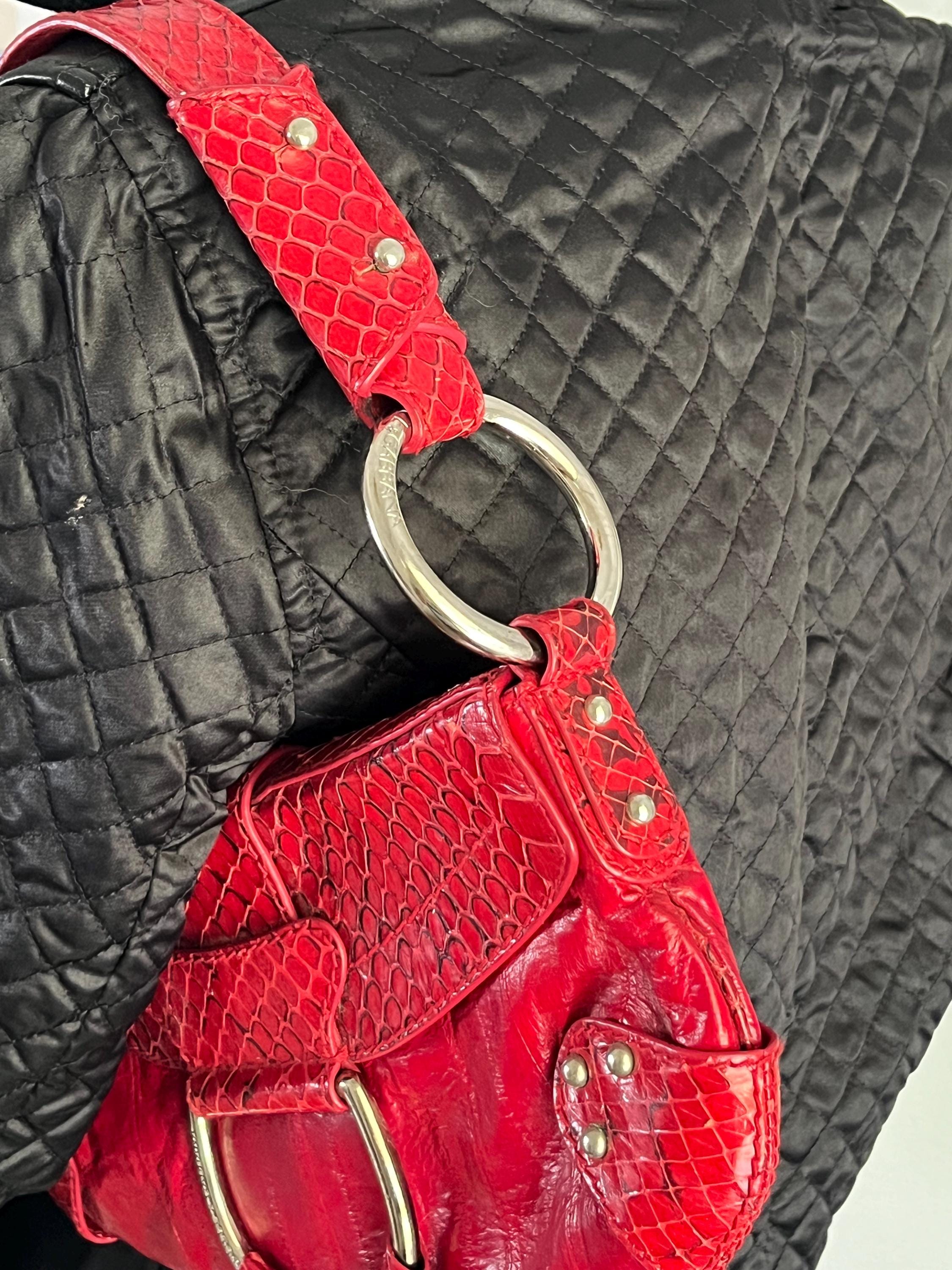 年末のプロモーション特価！ Red Authentic Gabanna & Dolce Snakeskin Etsy - Handbag Y2K バッグ