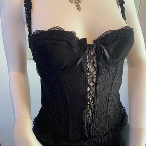 Vintage Moschino Cheap and Chic Lace Paneled Bustier Dress Size 42/S