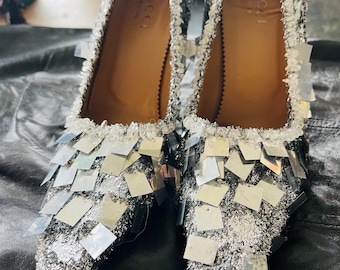 Iconic Tom Ford Gucci 90's Silver Mirrored Stiletto Pumps