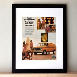 1976 Ford Van Econoline 150 / 250 (Available GALLERY FRAMED!) Vintage Magazine Print Wall Decor - Printed 1976