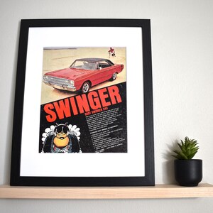 1969 Dodge Dart Swinger 340 (Available GALLERY FRAMED!) Vintage Magazine Print Advertisement Wall Decor - Printed 1968