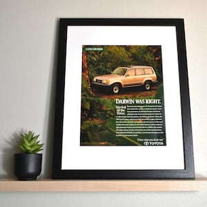 1992 Toyota Land Cruiser (Available GALLERY FRAMED!) Retro Magazine Print Advertisement Wall Decor - Printed 1992