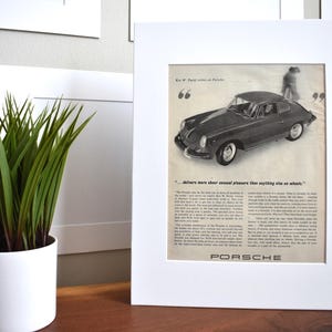1963 Porsche 356B (Available GALLERY FRAMED!) Vintage Magazine Advertisement Wall Decor - Printed 1963