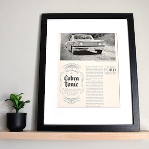 1964 Ford Fairlane Sports Coupe (Available GALLERY FRAMED!) Vintage Magazine Advertisement Wall Decor, Automotive Art - Printed 1964