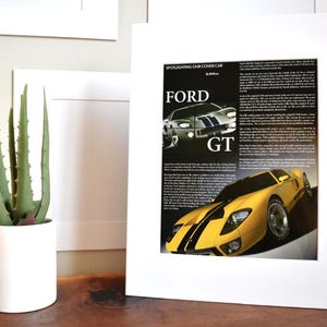 2003 Ford GT (Available GALLERY FRAMED!) Retro Magazine Review Wall Art - Printed 2002