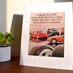 Ferrari F40 / Porsche 911 Carrera 964 / Corvette ZR1 Goodyear (Available GALLERY FRAMED!) Magazine Advertisement / Wall Decor - Printed 1992