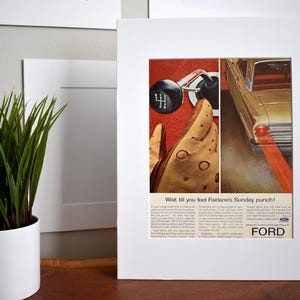 1963 Ford Fairlane (Available GALLERY FRAMED!) Vintage Magazine Advertisement Wall Decor - Printed 1963