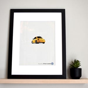 1999 Volkswagen Beetle Turbo (Available GALLERY FRAMED!) Retro Magazine Print Advertisement Wall Decor - Printed 1999