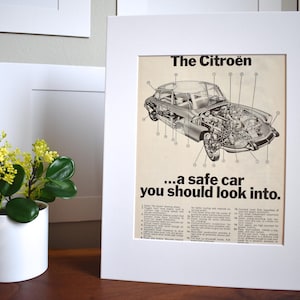 1967 Citroën ID19 (Available GALLERY FRAMED!) Vintage Magazine Advertisement Wall Decor - Printed 1967