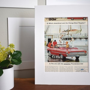 1963 Ford Thunderbird (Available GALLERY FRAMED!) Vintage Magazine Print Wall Decor - Printed 1963