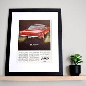 1965 Ford Galaxie 500 (Available GALLERY FRAMED!) Vintage Magazine Print Advertisement Wall Decor - Printed 1965