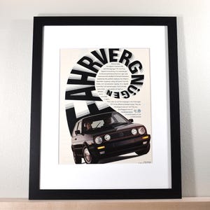 1991 Volkswagen GTI MKII (Available GALLERY Framed!) Retro Magazine Print Advertisement Wall Decor - Printed 1991
