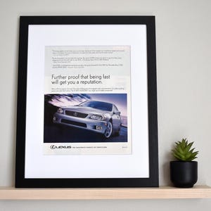 2001 Lexus IS 300 (Available GALLERY FRAMED!) Retro Magazine Print Advertisement Wall Decor - Printed 2001