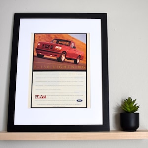 1993 Ford F-150 SVT Lightning (Available GALLERY FRAMED!) Retro Magazine Print Advertisement Wall Decor - Printed 1993