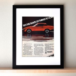 1975 Triumph TR7 (Available GALLERY FRAMED!) Vintage Magazine Advertisement Wall Decor - Printed 1975