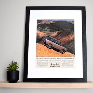 1992 Land Rover Range Rover (Available GALLERY FRAMED!) Retro Magazine Print Advertisement Wall Decor - Printed 1992