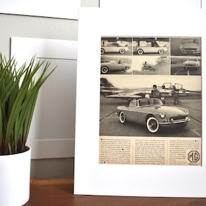 1964 MG MGB (Available GALLERY Framed!) Vintage Magazine Advertisement Wall Decor - Printed 1964