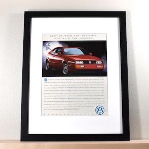 1991 Volkswagen Corrado G60 (Available GALLERY FRAMED!) Retro Magazine Print Advertisement Wall Decor - Printed 1991