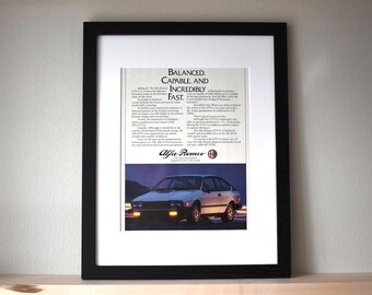 Alfa Romeo GTV6 (1981-1989) Car Poster Print Wall Art Decor