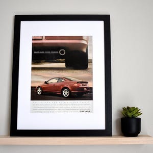 2001 Acura RSX Type-S (Available GALLERY FRAMED!) Retro Magazine Print Advertisement Wall Decor - Printed 2001