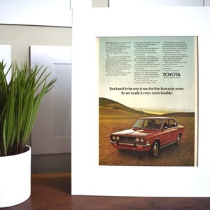 1971 Toyota Corona (Available GALLERY FRAMED!) Vintage Magazine Print Wall Decor - Printed 1970