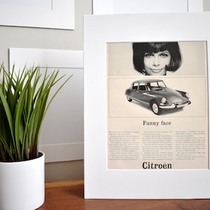 1963 Citroën DS19 (Available GALLERY FRAMED!) Vintage Magazine Advertisement Wall Decor - Printed 1963