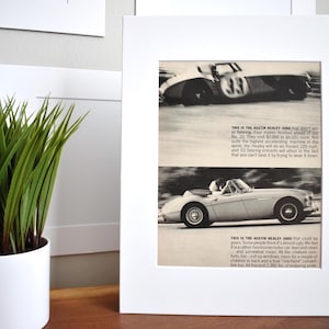 1963 Austin Healey 3000 (Available GALLERY FRAMED!) Vintage Magazine Print Wall Decor - Printed 1963