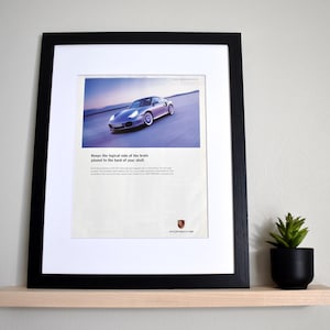 2001 Porsche 911 Carrera Turbo 996 (Available GALLERY FRAMED!) Retro Magazine Print Advertisement Wall Decor - Printed 2000