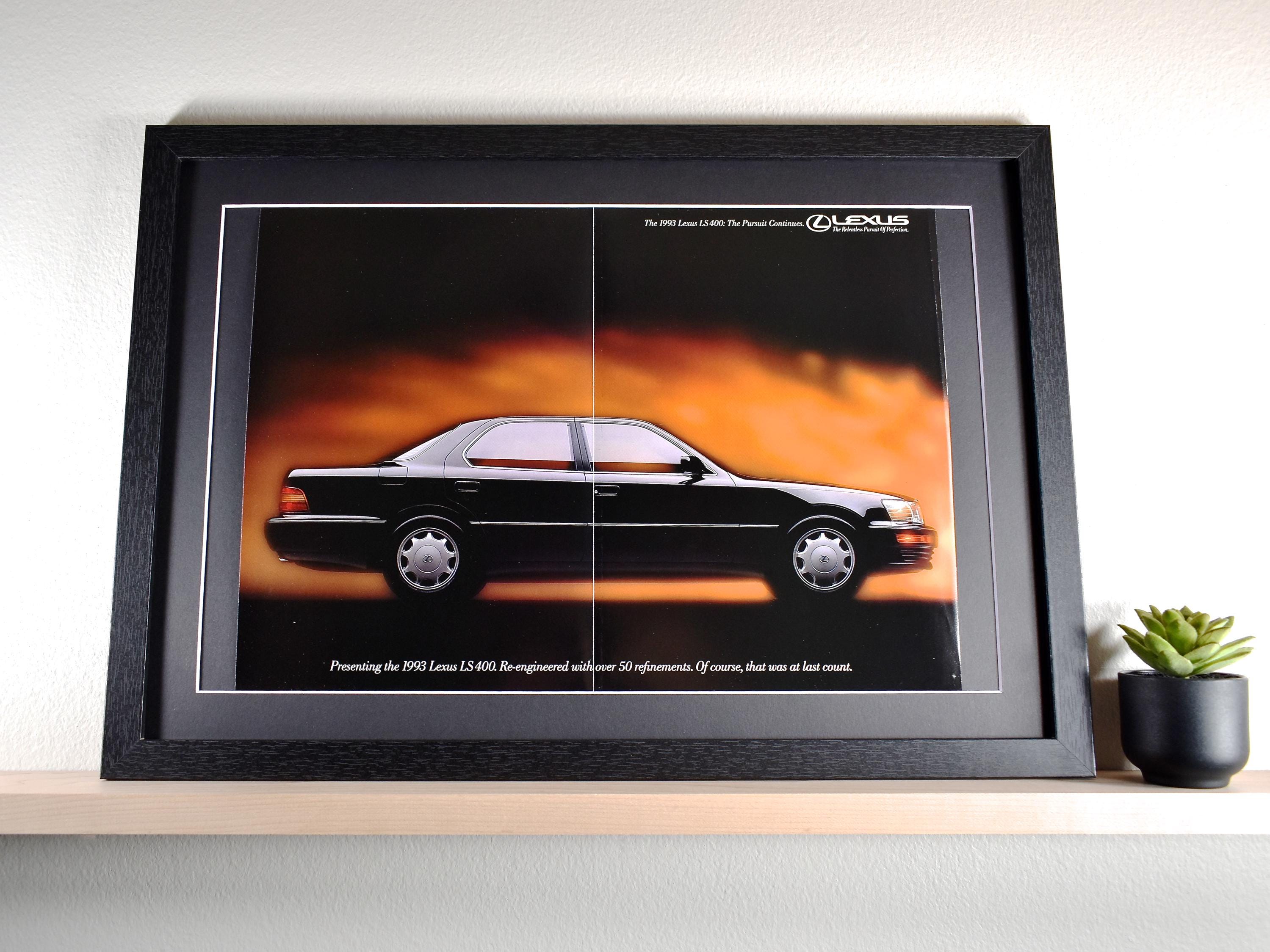 希少　LEXUSLS400 （1993）カタログ 1993 Lexus LS400 Framed Centerfold Vintage Magazine Poster