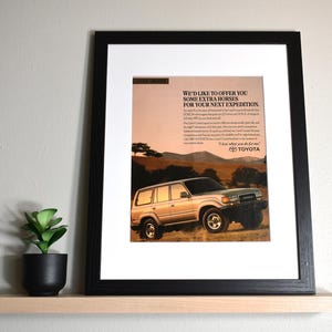 1992 Toyota Land Cruiser (Available GALLERY FRAMED!) Retro Magazine Print Advertisement Wall Decor - Printed 1992