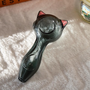 Cat Ears Pipe - Glass Tobacco Pipe - Girly Pipe - Cute Pipe - Gift Ideas - Gift for Her