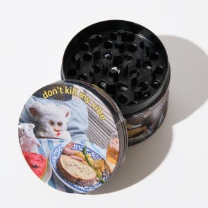 Funny Toy Parody Chill Lifestyle - 50mm 4-Piece Premium Custom Metal Kitchen Herb Grinder Cute Birthday Day Gift Idea - Gift for Her