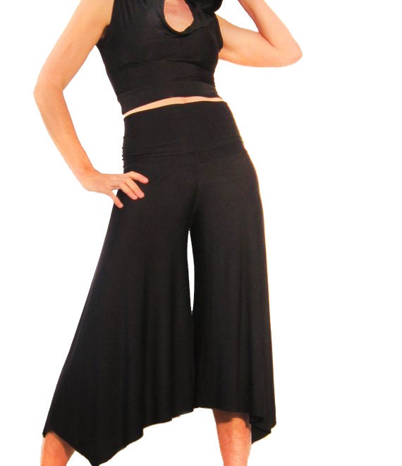 high waisted black dance pants