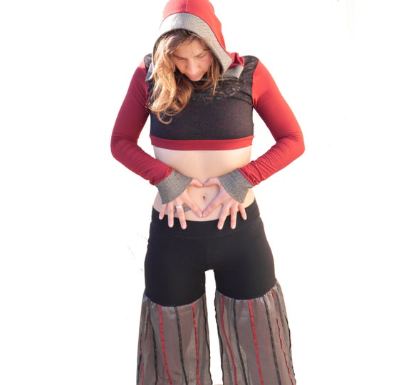hoodie belly top