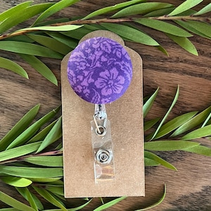 Purple Promise - Fabric Retractable Lanyard Badge Reel