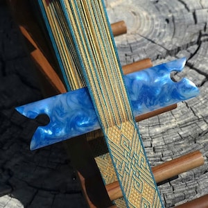 Hand Crafted Acrylic Shuttle Beaters for Card / Tablet / Inkle Weaving - Whispers - beveled weaving shuttle beater fine edge weaving shuttle