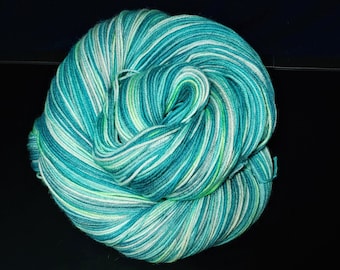 Handpainted Quench Sock Yarn - 75/25%  Superwash Merino Wool / Nylon - Sea Glass