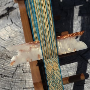 Hand Crafted Acrylic Shuttle / Beaters for Card / Tablet / Inkle Weaving - Sandman, fine edged weaving shuttle for weaving, beveled edge