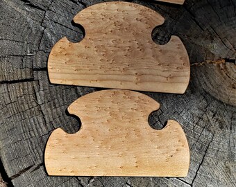 Hand Crafted Celtic Zebrawood Beaters Shuttle for Card Inkle Weaving