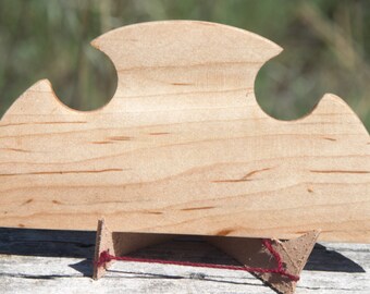 Hand Crafted Celtic Zebrawood Beaters Shuttle for Card Inkle Weaving