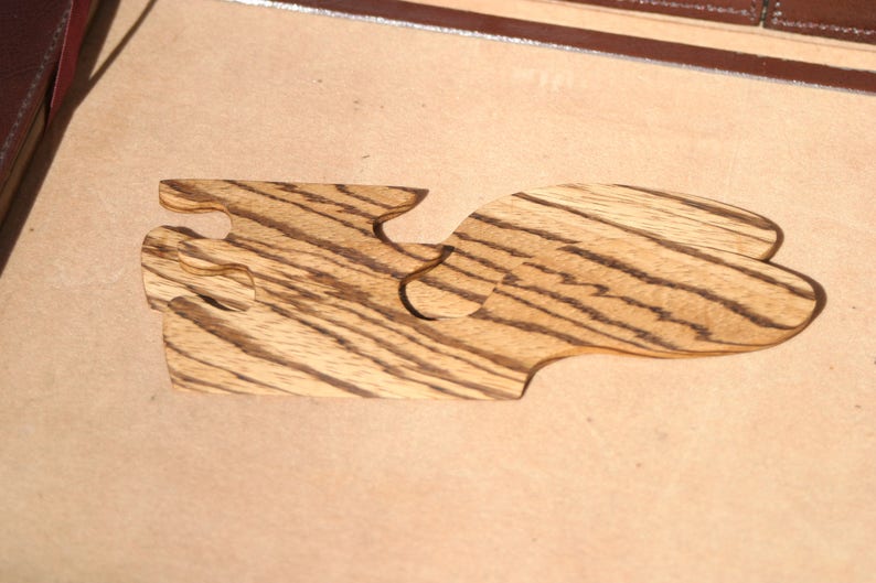 Hand Crafted Celtic Zebrawood Beaters Shuttle for Card Inkle Weaving