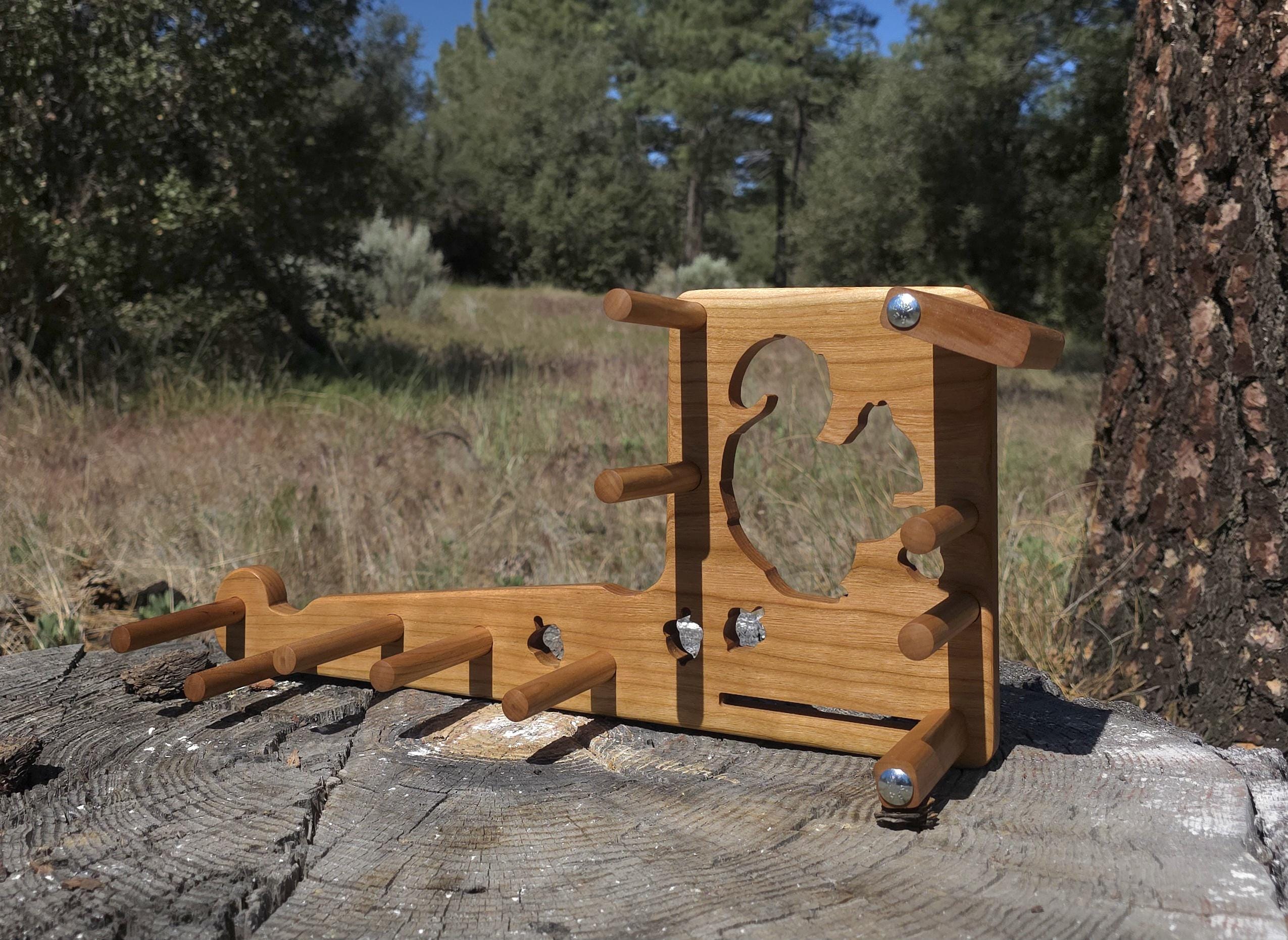 Card / Inkle / Tablet weaving loom - Black Cherry - Go Nuts, squirrel, acorn small lap loom, weaving, lap weaving, narrow band weaving loom